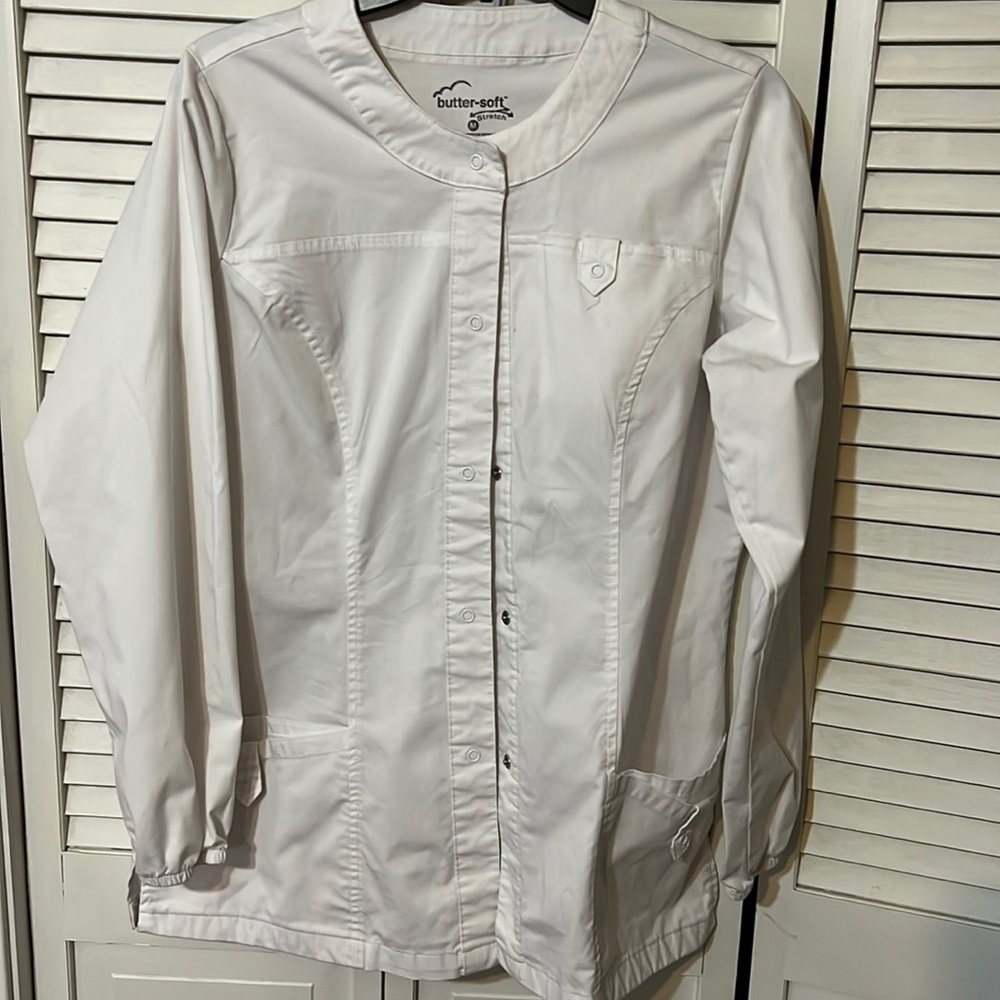 White Butter Soft uniform scrub jacket